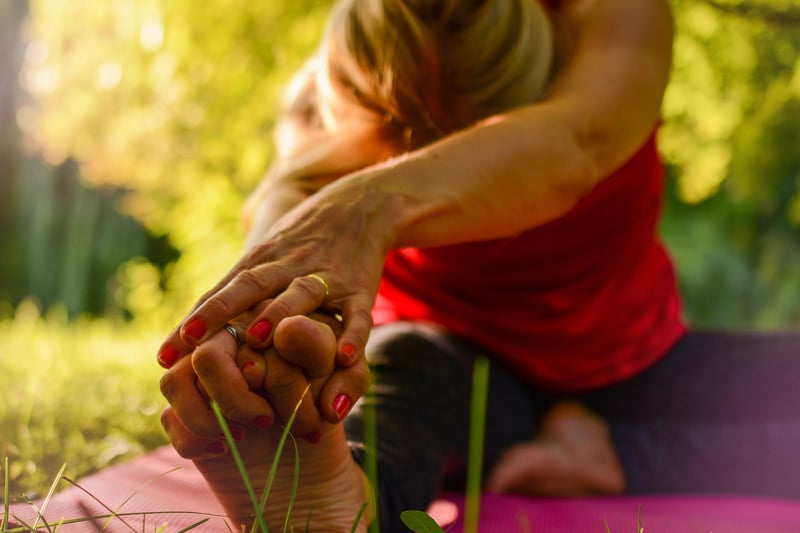 Woman stretching
